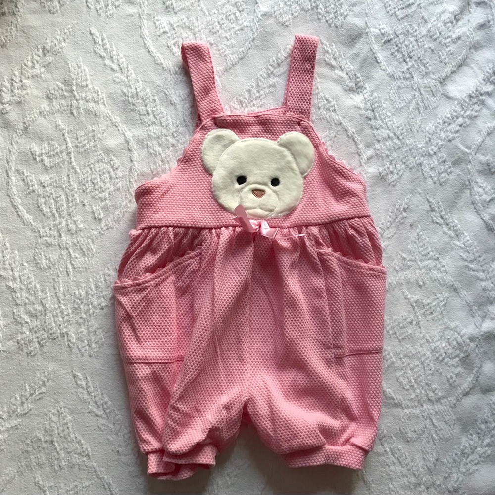 Pink bear jumpsuit